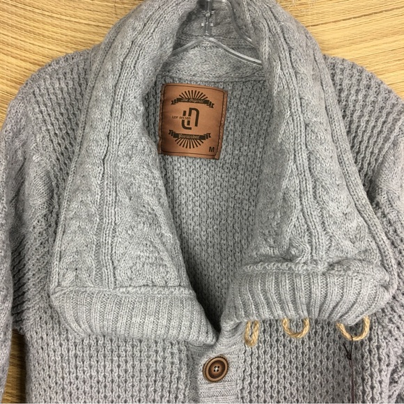 Leif Nelson Knitted Turtleneck Jacket - Winter Cardigan Sweaters Size M - Picture 10 of 14